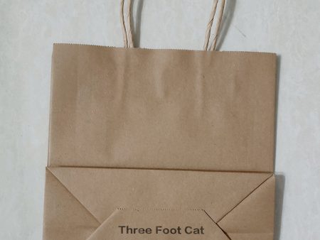 Three Foot Cat Brown Kraft Paper Bags With Handles ,Paper Gift Bags, Shopping Bags, Merchandise Bags Hot on Sale