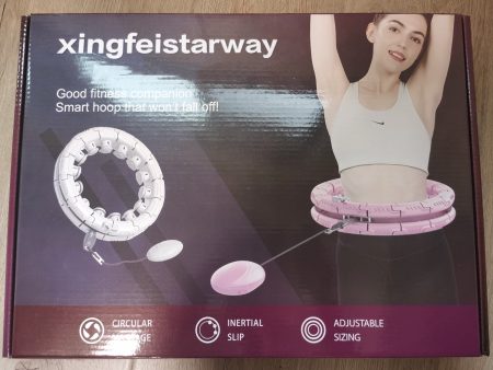 xingfeistarway Smart Weighted Fit Hoop, Detachable Knots, Abdomen Fitness Massage, Great for Adults and Beginners Fashion