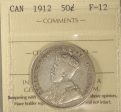 1912 Canada 50-cents ICCS Certified F-12 Online