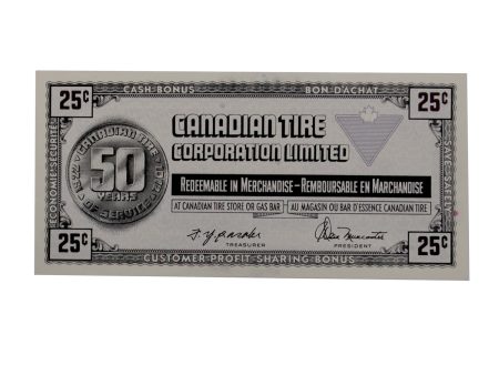 S3-D-U 1972 Canadian Tire Coupon 25 Cents AU-UNC on Sale