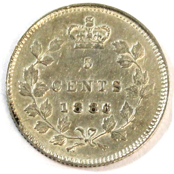 1886 Large 6 Canada 5-cents EF-AU (EF-45) $ Hot on Sale