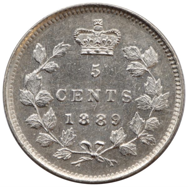 1889 Canada 5-cents AU-UNC (AU-55) $ Sale