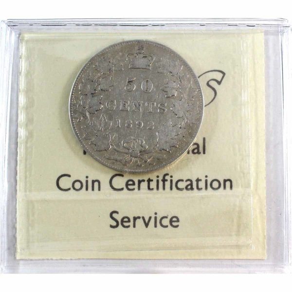 1892 Obv. 4 Canada 50-cents ICCS Certified VG-10 Online Hot Sale