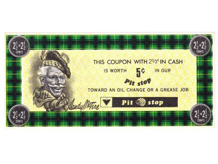 PS2B-5 Canadian Tire Coupon Pit Stop 2 1 2 + 2 1 2 Uncirculated Online now