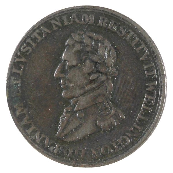 WE-11B8 (1812) Wellington Cuidad Rodrigo, Madrid 8 Leaves Token Very Fine (VF-20) For Sale