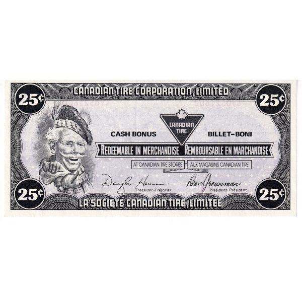 S8-D-CY1 White C 1985 Canadian Tire Coupon 25 Cents EF-AU on Sale