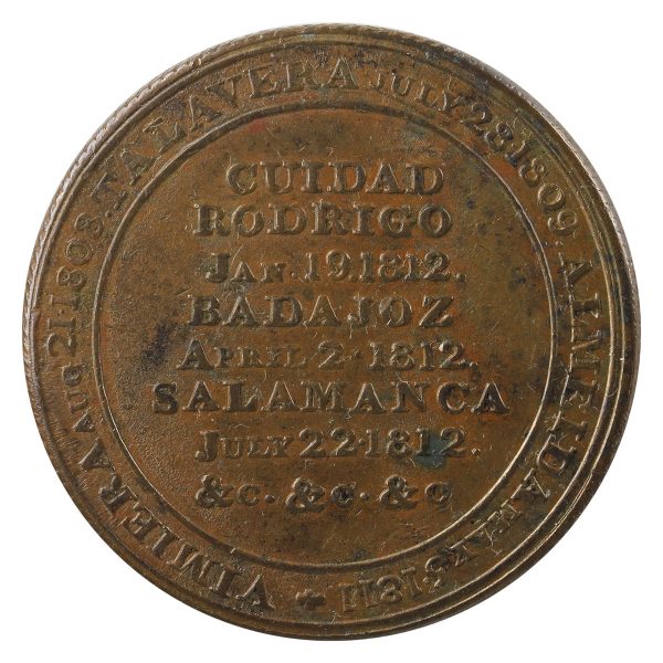 WE-11A6 Wellington Cuidad Rodrigo Badajoz Salamanca Half Penny Token Almost UNC (AU-50) $ For Cheap