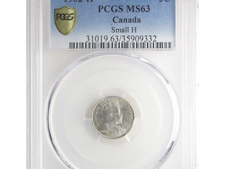 1902H Small H Canada 5-cents PCGS Certified MS-63 Discount