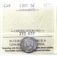 1901 Canada 5-cents ICCS Certified VF-30 Cheap