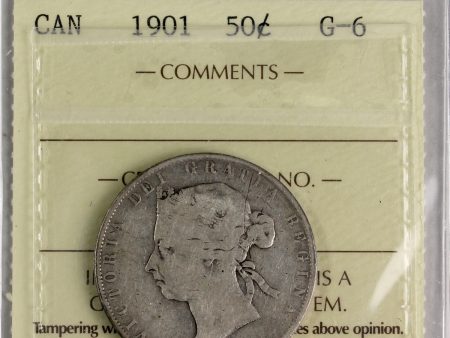 1901 Canada 50-cents ICCS Certified G-6 For Sale