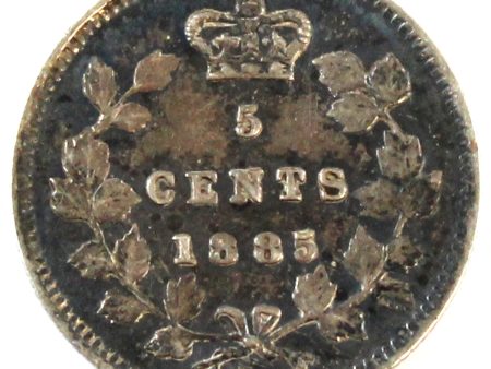 1885 Large 5 Canada 5-cents Extra Fine (EF-40) $ Cheap