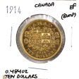 1914 Canada $10 Gold Extra Fine (EF-40) Bump Online Hot Sale