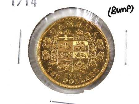 1914 Canada $10 Gold Extra Fine (EF-40) Bump Online Hot Sale