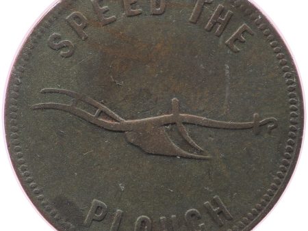 PE-5B1 No Date (1860) PEI Speed the Plough Token Very Good (VG-8) For Sale