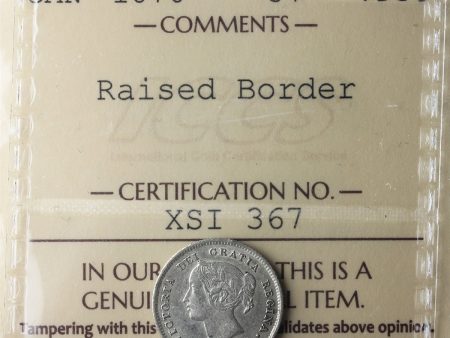 1870 Raised Border Canada 5-cents ICCS Certified VF-30 Online now