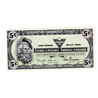 S11-B-B 1989 Canadian Tire Coupon 5 Cents Uncirculated Supply