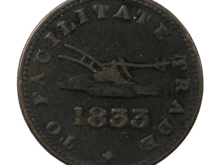 UC-12B2 1833 Upper Canada To Facilitate Trade Half Penny Token F-VF (F-15) Online Sale