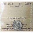 1915 Canada 5-cents ICCS Certified AU-50 For Cheap