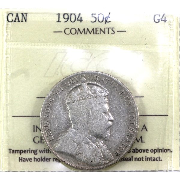 1904 Canada 50-cents ICCS Certified G-4 For Cheap