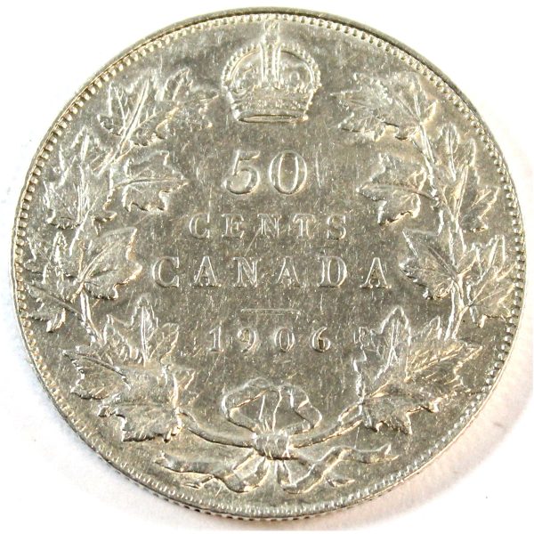 1906 Canada 50-cents Extra Fine (EF-40) $ Online Sale