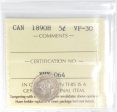 1890H Canada 5-cents ICCS Certified VF-30 Cheap