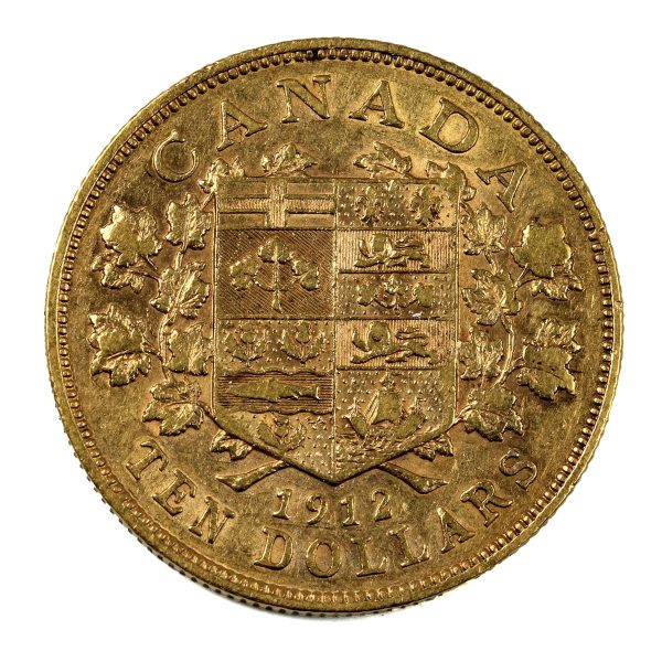 1912 Canada $10 Gold F-VF (F-15) Online now