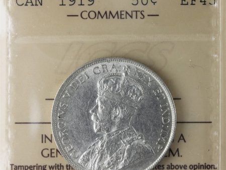 1919 Canada 50-cents ICCS Certified EF-45 Online