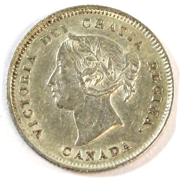 1886 Large 6 Canada 5-cents EF-AU (EF-45) $ Hot on Sale