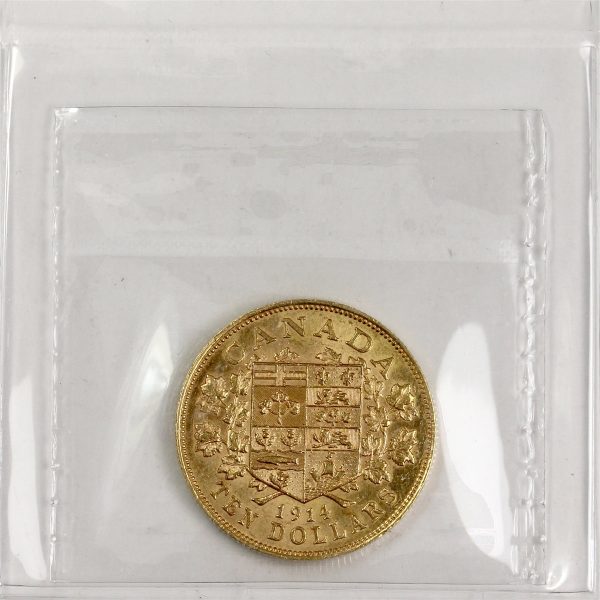 1914 Canada $10 Gold ICCS Certified EF-40 Cheap