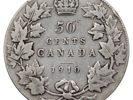 1910 Victorian Leaves Canada 50-cents Fine (F-12) $ Fashion