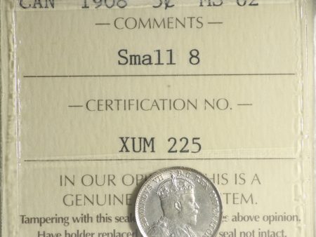 1908 Small 8 Canada 5-cents ICCS Certified MS-62 (XUM 225) Online Sale