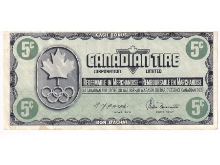 S5-B-KN 1976 Canadian Tire Coupon 5 Cents VF-EF Supply