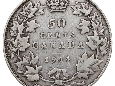 1914 Canada 50-cents Fine (F-12) $ Supply