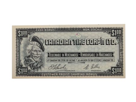 S1-F-F 1961 Canadian Tire Coupon $1.00 Uncirculated (Stain) Supply