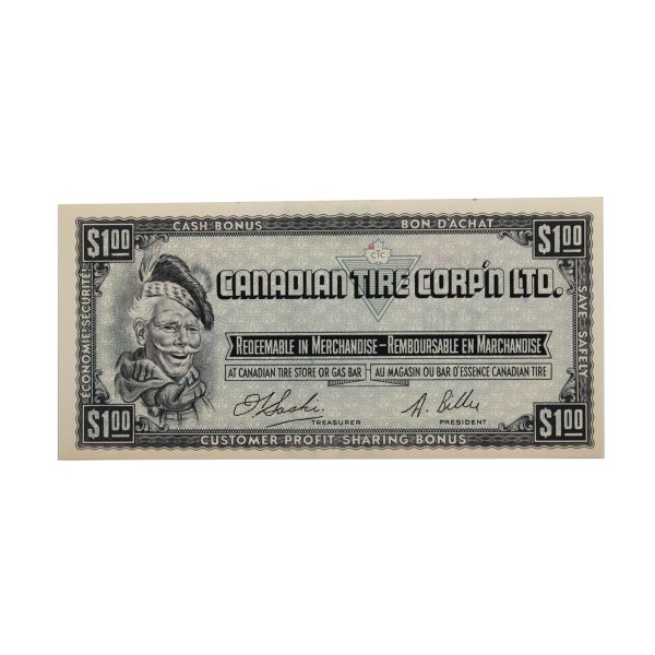 S1-F-F 1961 Canadian Tire Coupon $1.00 Uncirculated (Stain) Supply