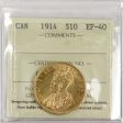 1914 Canada $10 Gold ICCS Certified EF-40 Cheap