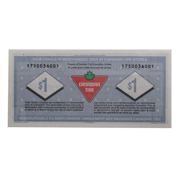 S18-Fa-175 Replacement 1996 Canadian Tire Coupon $1.00 Uncirculated Online