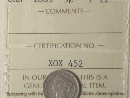 1889 Canada 5-cents ICCS Certified F-12 Supply