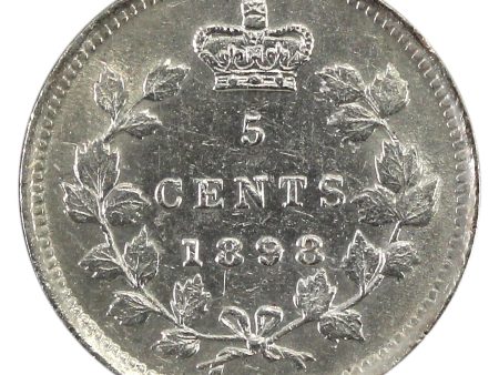 1898 Canada 5-cents Almost Uncirculated (AU-50) $ Discount