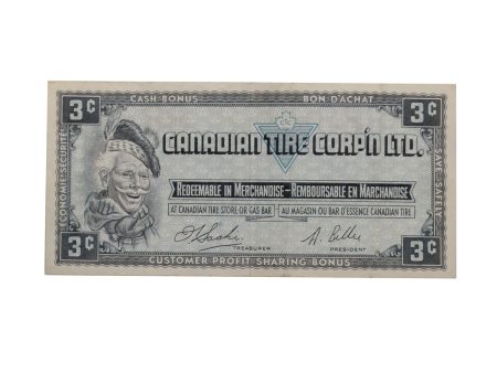 S1-A-A 1961 Canadian Tire Coupon 3 Cents Very Fine Online