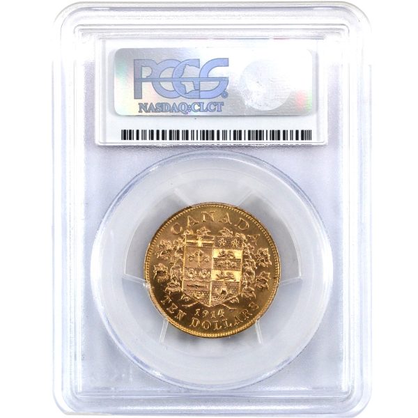 1914 Canada $10 Gold PCGS Certified MS-63 Canadian Gold Reserve Supply