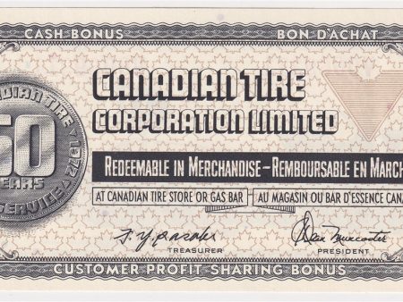 S2-E-V 1972 Canadian Tire Coupon 50 Cents Uncirculated on Sale