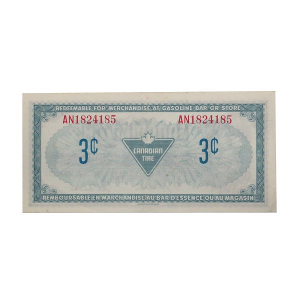 S4-A-AN 1974 Canadian Tire Coupon 3 Cents EF-AU For Discount