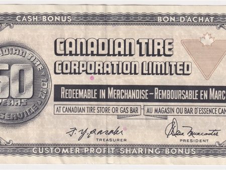 S3-E-V 1972 Canadian Tire Coupon 50 Cents Extra Fine Supply