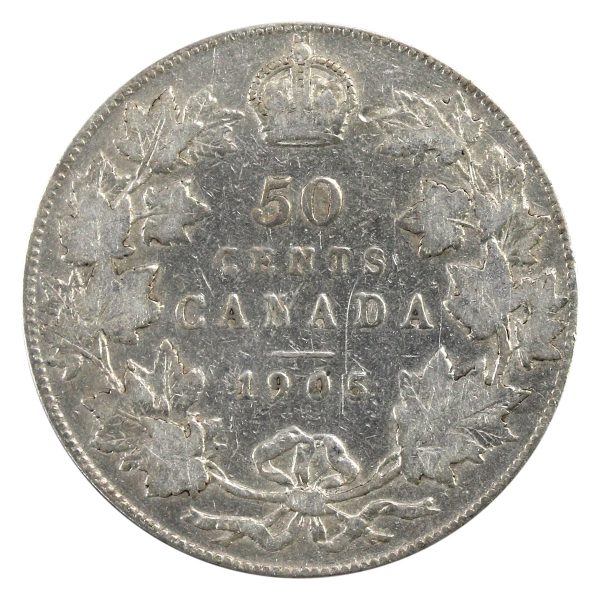 1905 Canada 50-cents F-VF (F-15) $ Online Sale