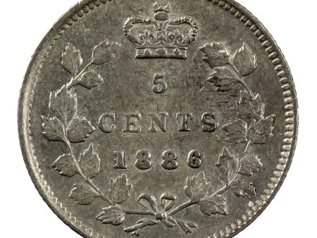 1886 Small 6 Canada 5-cents Extra Fine (EF-40) $ Online Hot Sale