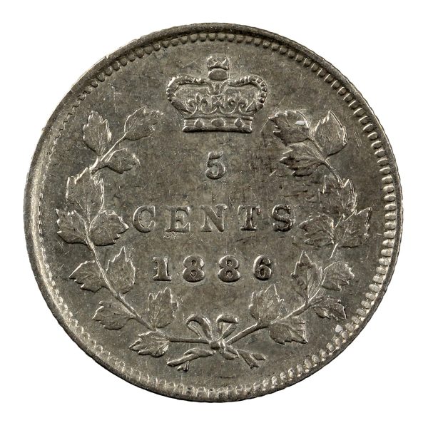 1886 Small 6 Canada 5-cents Extra Fine (EF-40) $ Online Hot Sale