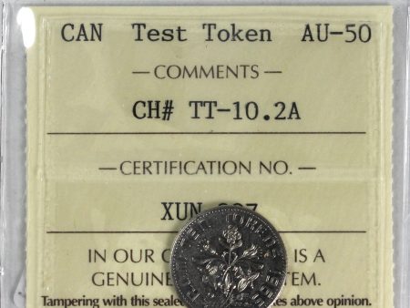 TT-10.2A Canada 10-cent Test Token ICCS Certified AU-50 For Cheap