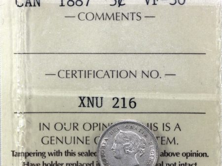 1887 Canada 5-cents ICCS Certified VF-30 (XNU 216) Online now