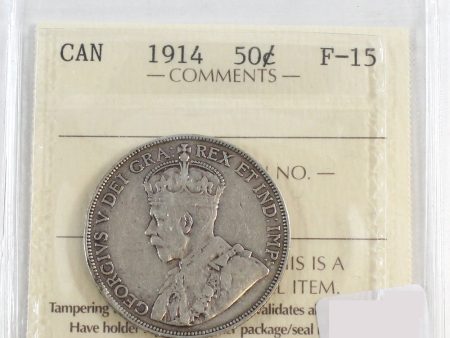 1914 Canada 50-cents ICCS Certified F-15 on Sale